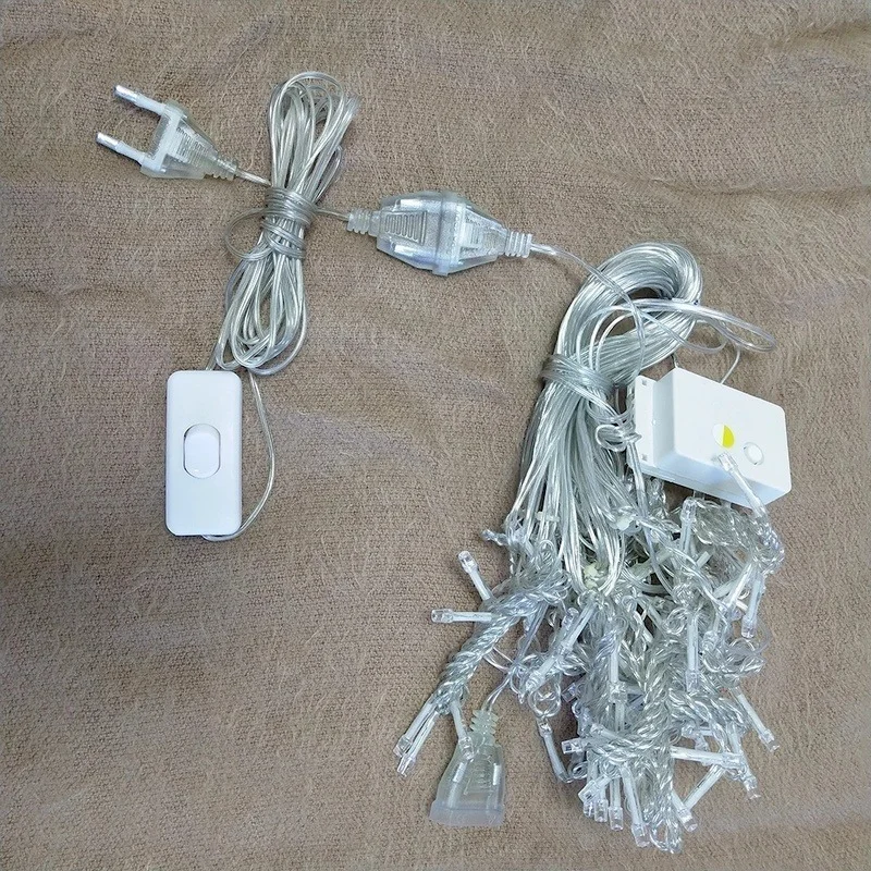 3-метровый удлинитель сетевого гирлянды мощностью с USB/EU/US разъемом, адаптер для светодиодных гирлянд уличного рождественского декора.