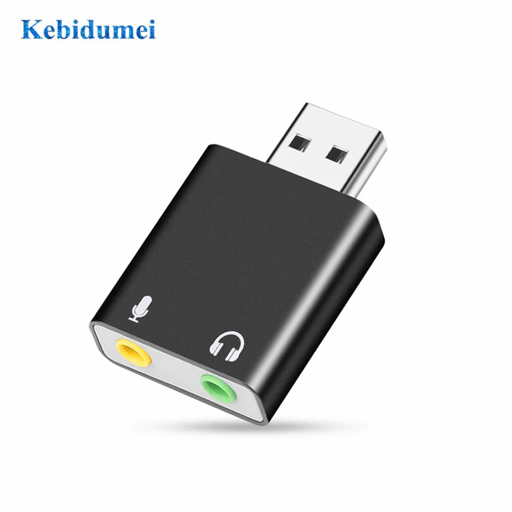 

Kebidumei внешняя звуковая карта USB к 3,5 мм аудио адаптер для наушников звуковая карта 7,1 Звуковая карта для микрофоном наушники для компьютера П...