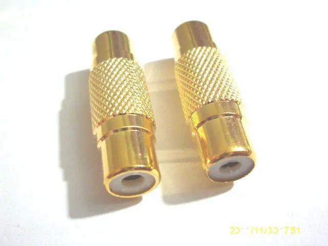 1000 шт. адаптер Золотой RCA AV Аудио Видео Женский муфта продажа|Соединители| |