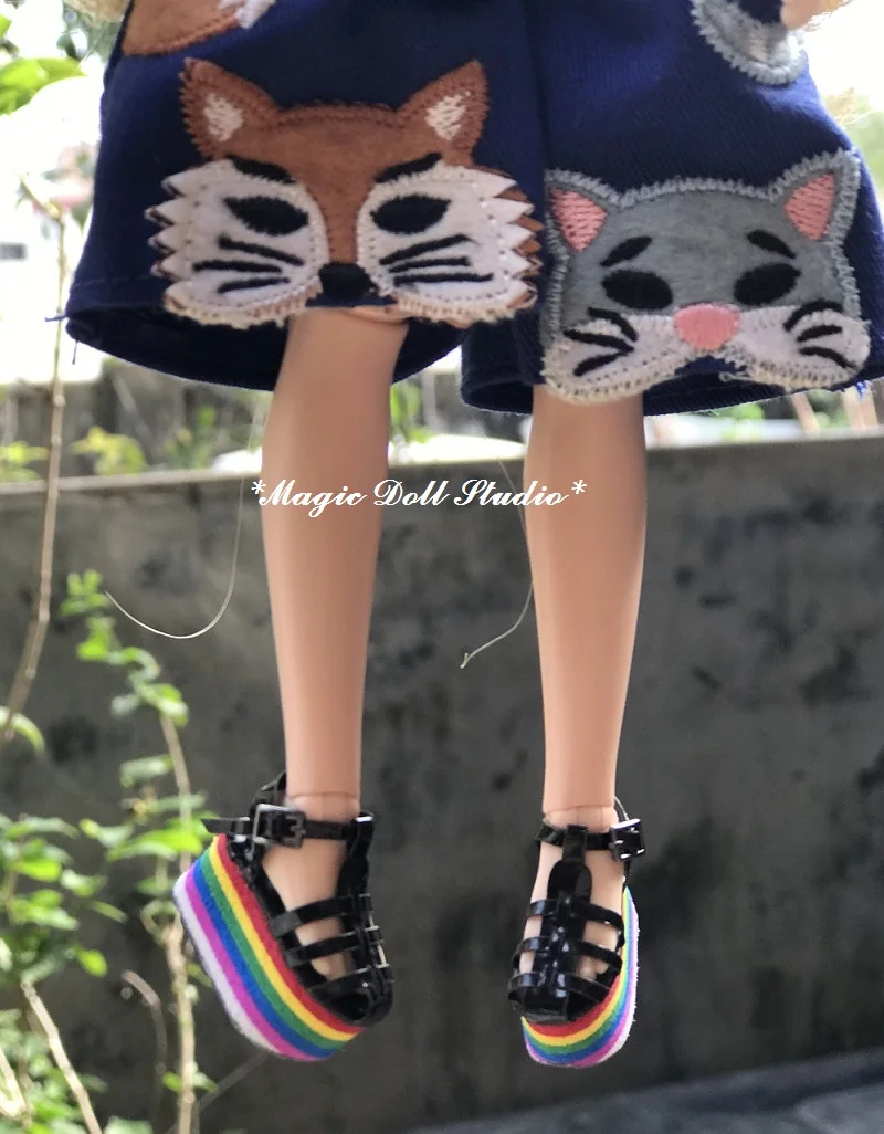 [MG702] 2021 бесплатная доставка туфли для кукол Neoblythe # Rainbow Jerry сандалии подходят Blyth