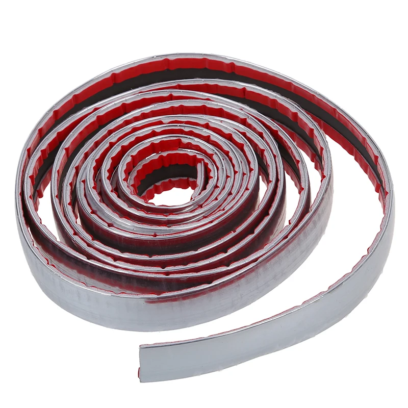 Серебристая Автомобильная хромированная декоративная литьевая накладка 15 мм 2