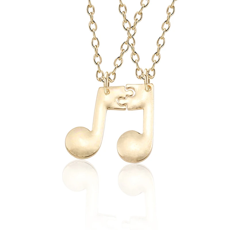 Комплект из 2 предметов золото серебро черный музыкальная нота лучшие друзья