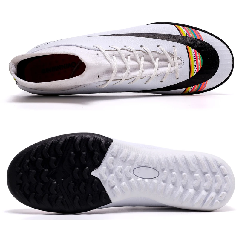 Football Soccer Boots Men Athletic Futsal Soccer Shoes High Top Soccer Cleats Training Football Sneakers Man Kids Cleats