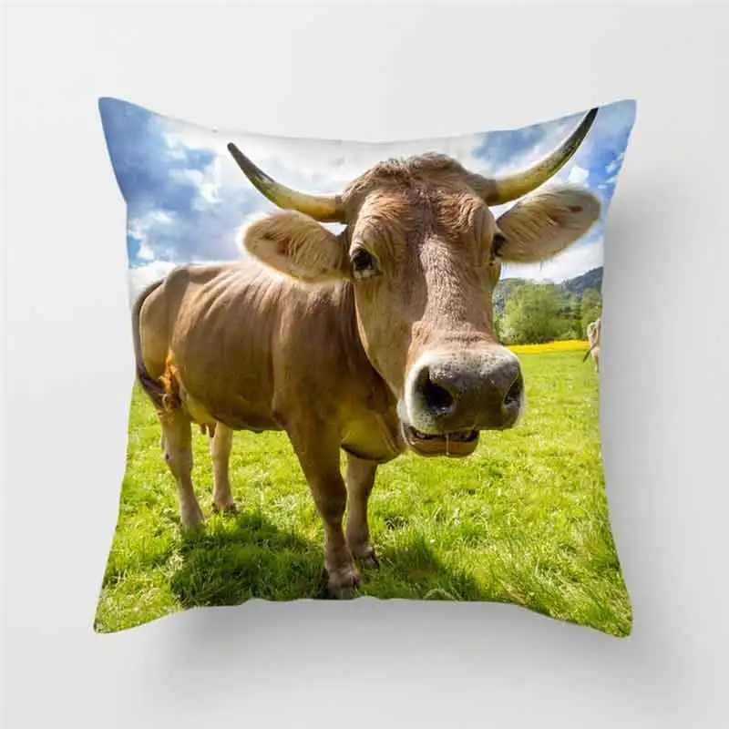 Fuwatacchi испанский бой быков Пледы Подушки крышка Корова чехол для подушки с