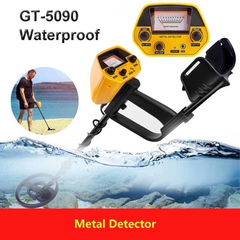 

GT-5090 Waterproof Metal Detector Small Underground Gold Professional Metal Meters Detector with Treasure Hunting Shovel MD-3028