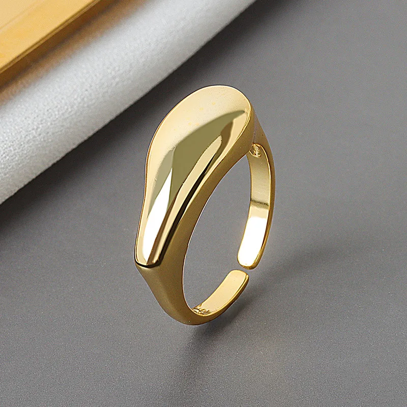 

Female Structure Waterdrop Rings Asymmetric Double Circle Geometric Rings Minimalist Open Rings for Women 2020 Trendy Gifts