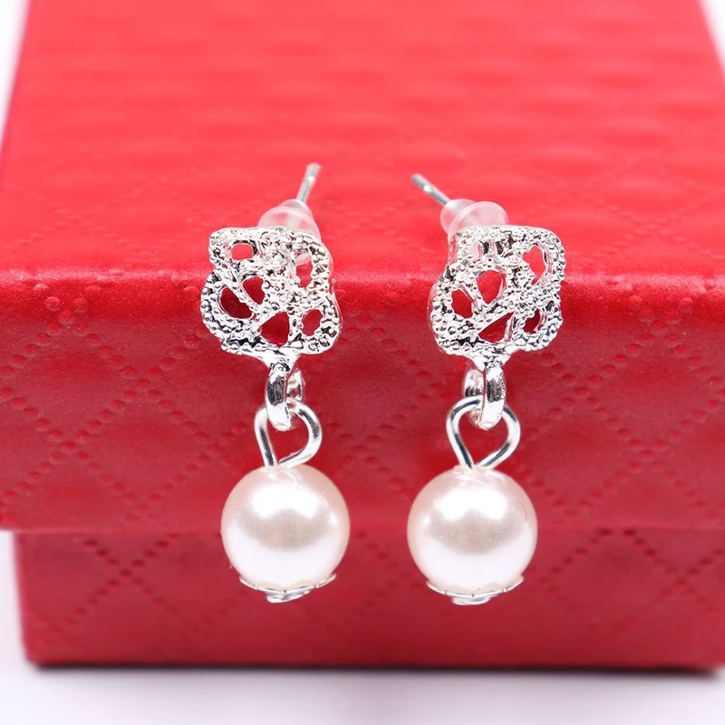 

New Fashion 100Pair Mini Bow and Rhinestones Flower Rose Women Pretty Earring
