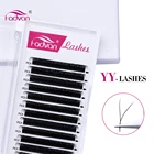 Ресницы для наращивания YY, черные, мягкие, Y-образные, 8-14 мм