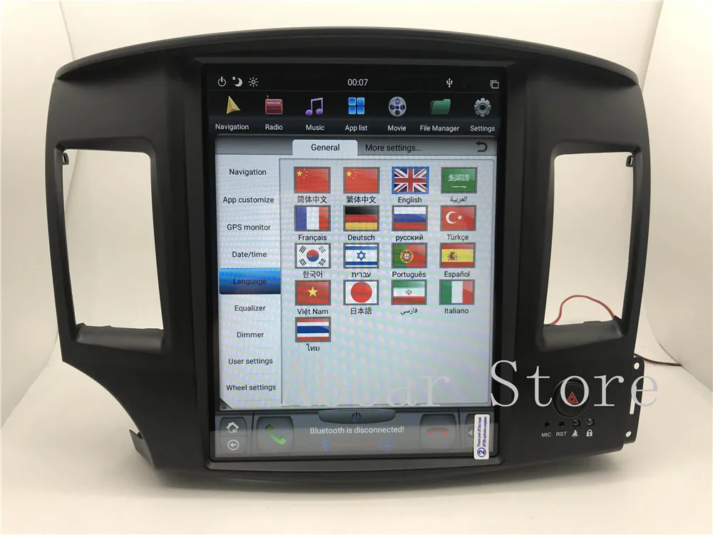 12,1 ''Tesla стиль Android 8,1 автомобильный dvd-плеер gps навигация для Mitsubishi Lancer EVO 2007- стерео радио PX6 HDMI авто ips