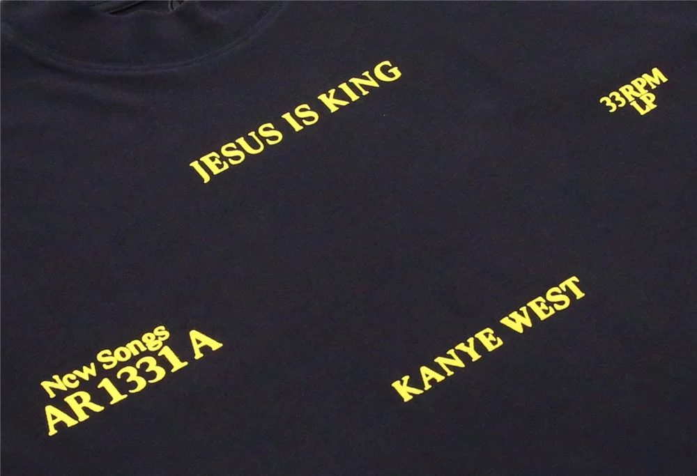Kanye/футболка в стиле хип хоп для мужчин 2020 уличная Футболка с принтом Иисус король