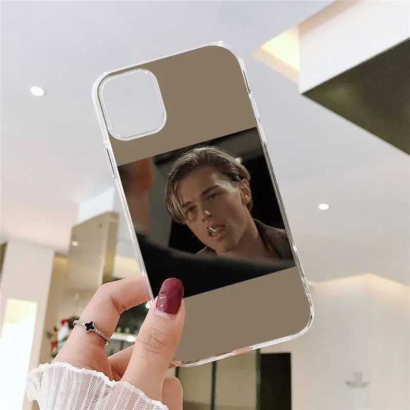 

Leonardo Dicaprio Aesthetic Phone Case Transparent for iPhone 6 7 8 11 12 s mini pro X XS XR MAX Plus SE cover funda