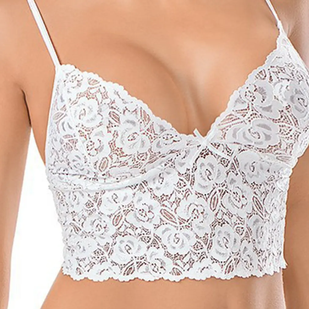 Sexy lace sexy underwear transparent sling three-point wrapped chest boxer pajamas set white | Тематическая одежда и