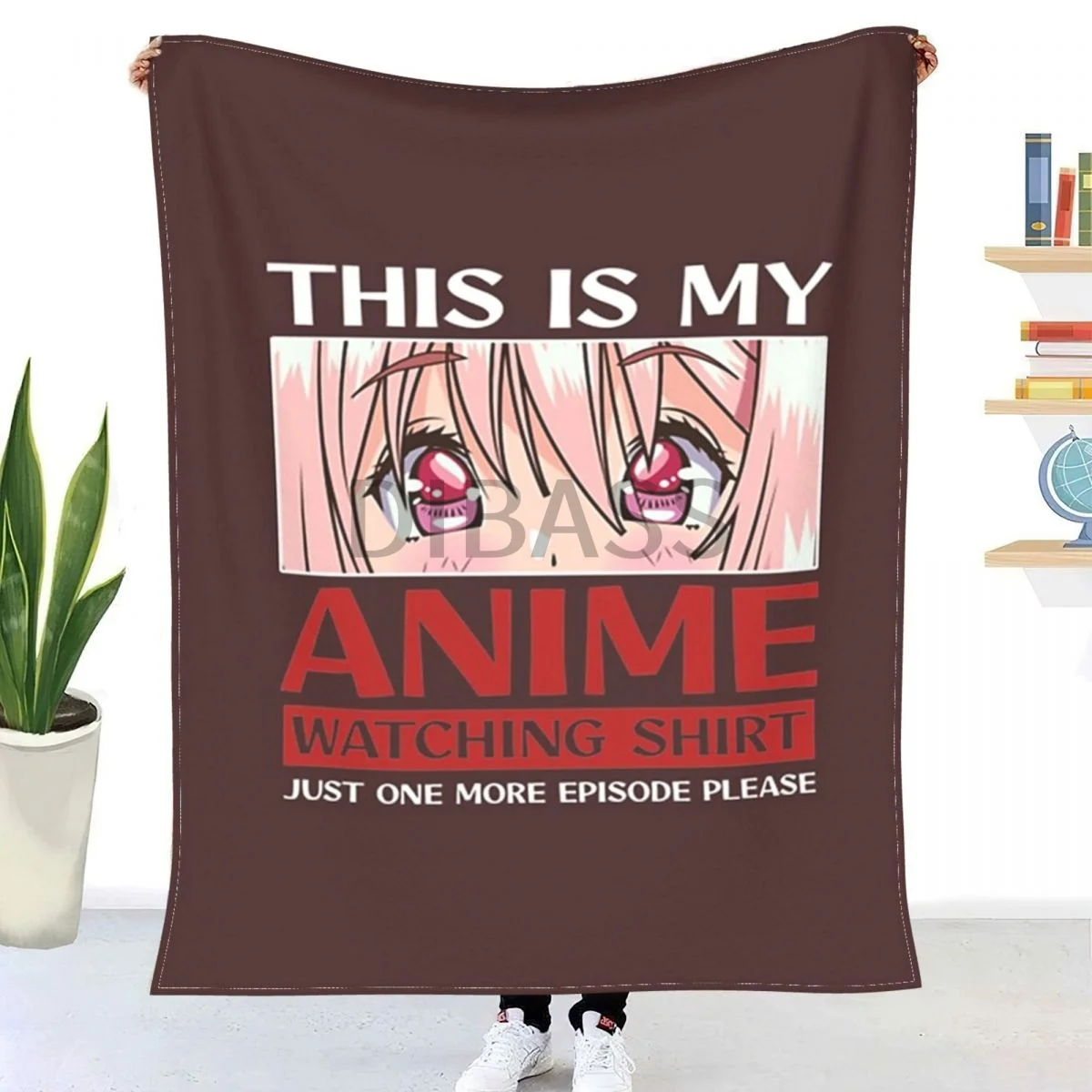 

Anime Girl This Is My Anime Watching Throw Blanket 3D Printed Flannel Throw Blankets