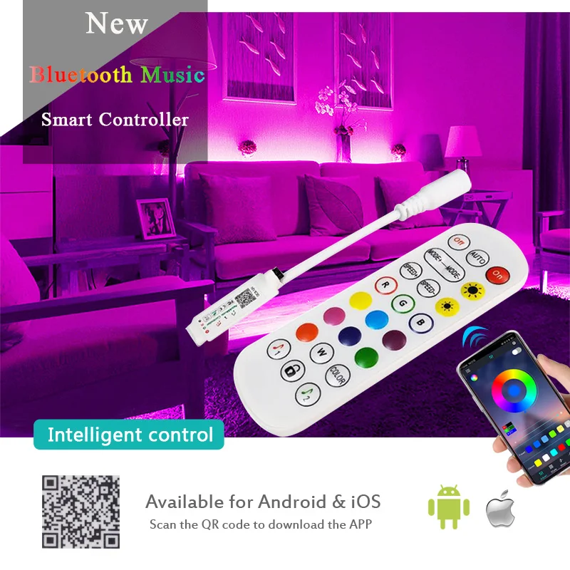 Новый Bluetooth музыка Светодиодные ленты светильник s цветная (RGB) 5050 2835 гибкая лента