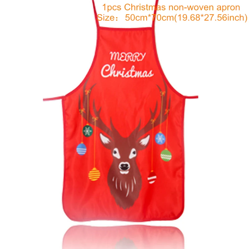 0132-4 elk Рождественские украшения для дома 1 шт. новогодний фартук Санта Клаус/Снеговик/Лось рождественские украшения для дома Navidad год - Цвет: 0132-4 elk