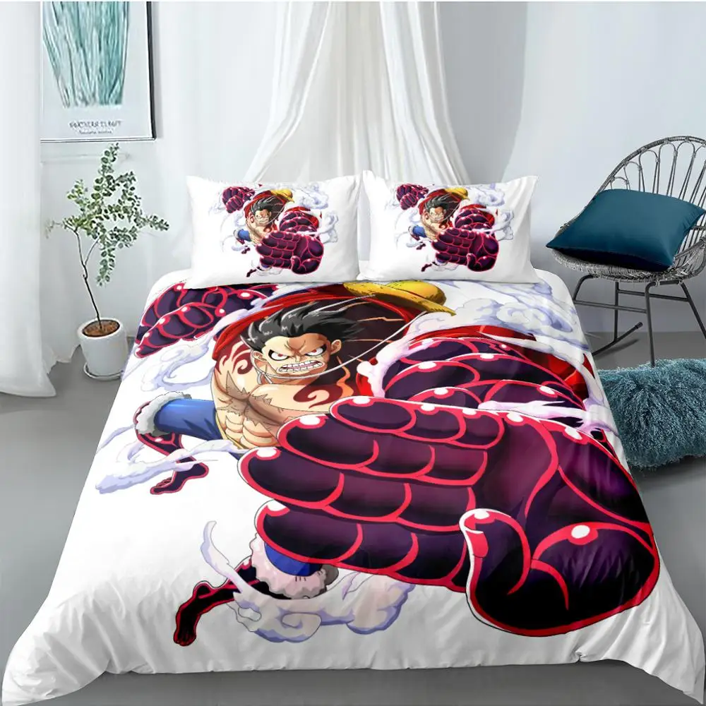Комплект постельного белья с 3d изображением пиратского короля Луффи демона