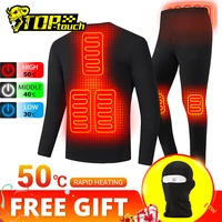 new heated motorcycle jacket men women heated thermal underwear set usb electric suit thermal clothing for winter s 5xl
