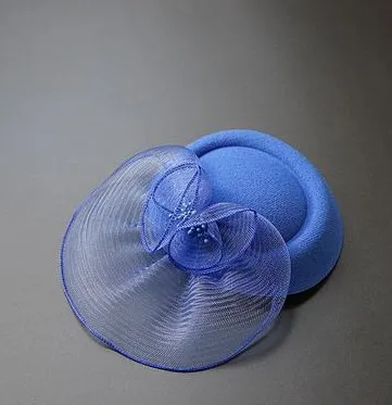 blue Свадебные аксессуары, свадебная шляпа, женская шляпа для свадебной вечеринки, цветок, Бразилия, Россия, котелок, шляпа, дешево, винтажная Свадебная шляпа, распродажа - Цвет: blue