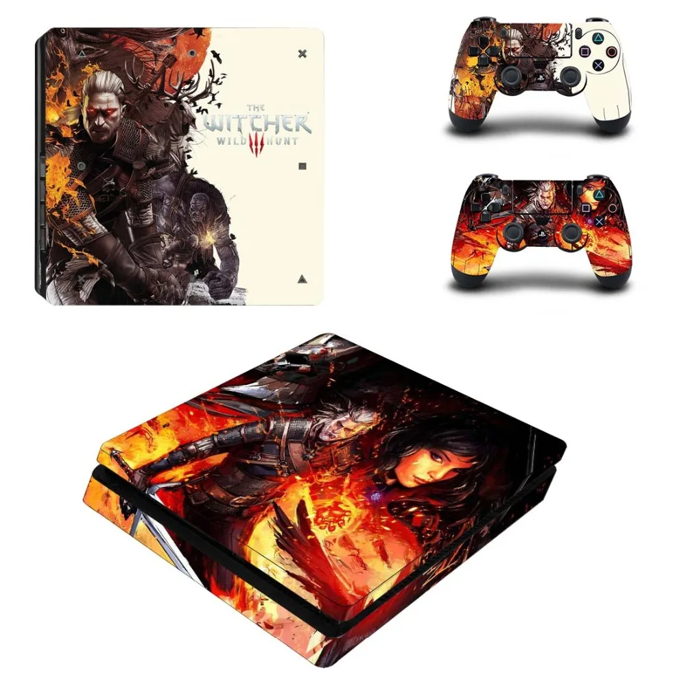 Wild Hunter полная лицевая панель PS4 тонкая кожа Виниловая наклейка, стикер для Playstation 4 консоль и контроллер PS4 наклейка