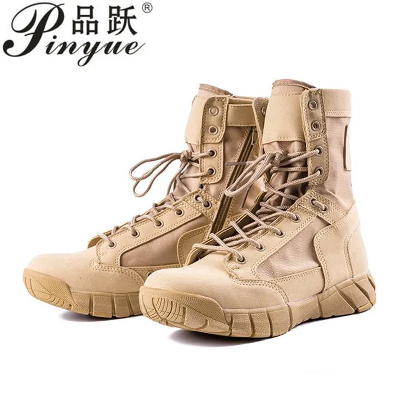 Кожаные уличные походные ботинки мужские пустынные ботильоны военные