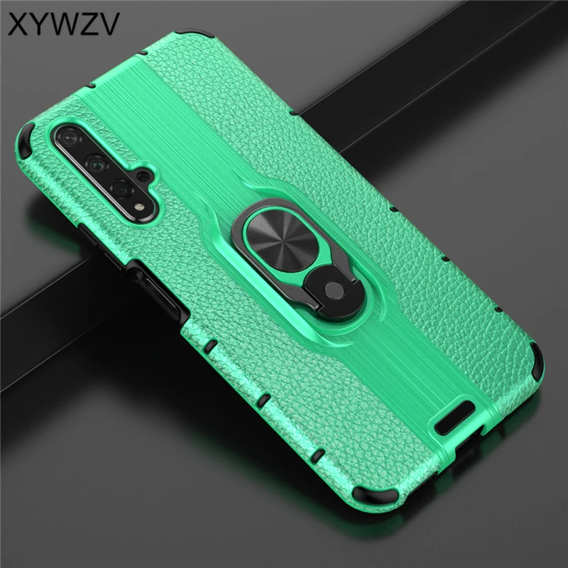For Huawei Nova 5T Case Luxury Ring Bracket Hard Back Phone Protective Cover Fundas |