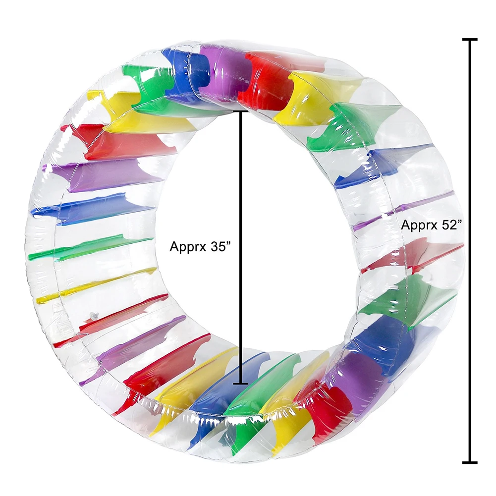 

Inflatable Water Wheel Inflatable Float Roller Giant Kids Colorful Inflatable Water Wheel Roller Swimming Pool Float Giant Ball
