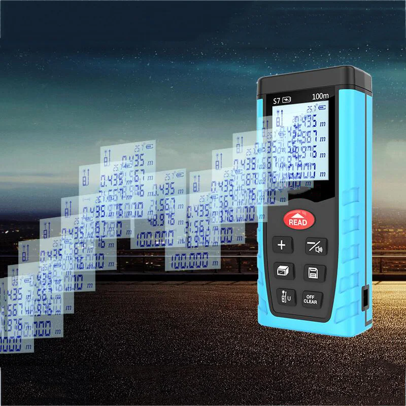 Лазерный дальномер голосового вещания двойной горизонтальный с пузырем