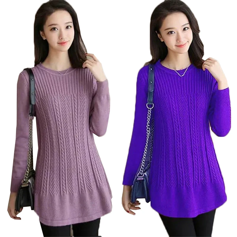 

Женские свитера, пуловеры, новинка, осенне-зимний однотонный вязаный свитер, женский джемпер с длинным рукавом, топы, женская одежда