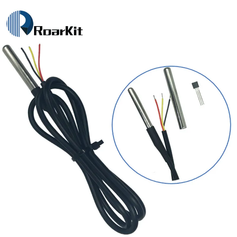 Датчик температуры с корпусом из нержавеющей стали DS1820 водонепроницаемый датчик