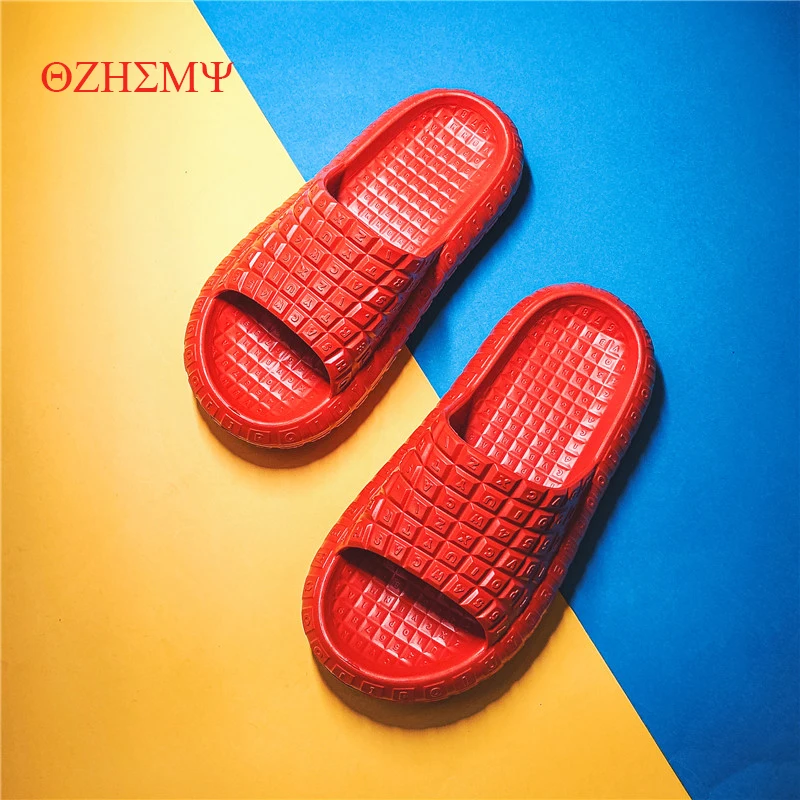 Сандалии с клавиатурой для мужчин и женщин тапочки дома пляжа отдыха 9 цветов на