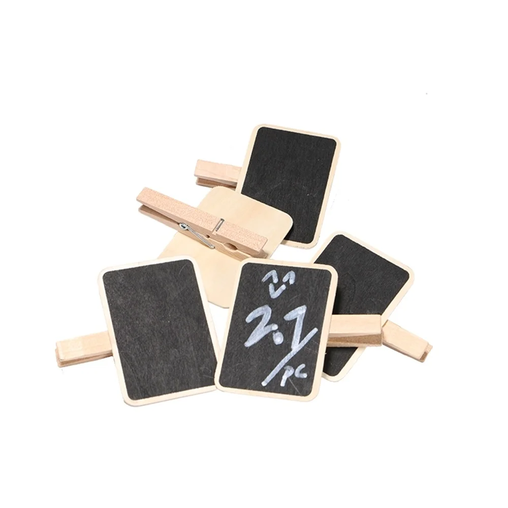

50 Pcs Mini Clamp Memo Record Drawing Board Clip Message Blackboard