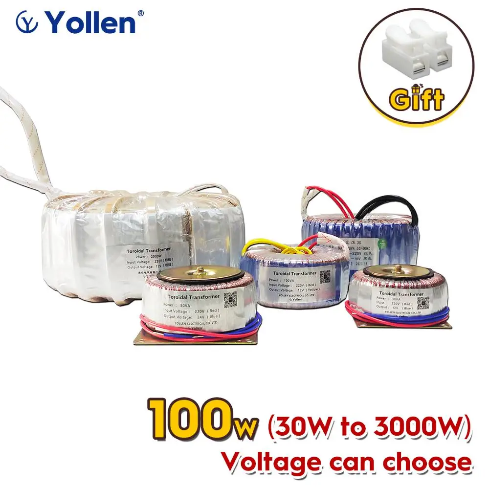 Тороидальный силовой трансформатор кольцевого типа 100 ва 220 Вт регулируемое