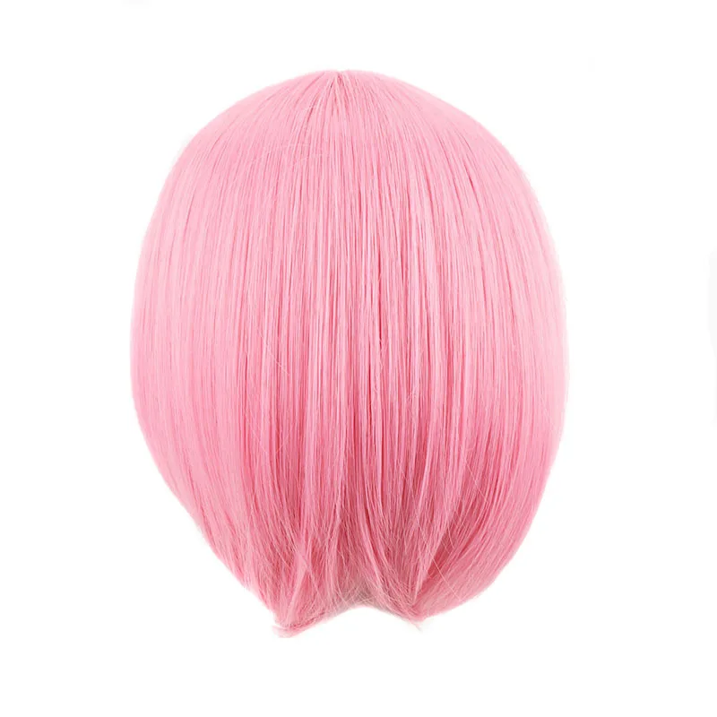 

COS Remlam Short Hair Maid Twins Anime Cosplay Wig Pink and Blue Oblique Bangs