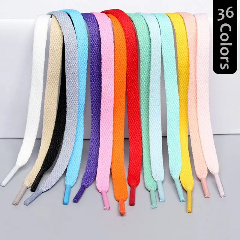 

1Pair 36colors Air Force One Flats Shoelaces Classic Shoe Laces Sneaker White Sports Men Women Children Shoelace Casual Strings