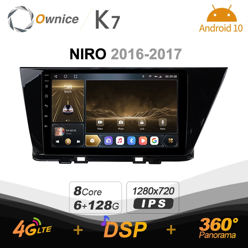 

Автомагнитола Ownice K7, мультимедийная система на Android 10,0, 6 ГБ + 128 ГБ, для Kia NIRO 2016-2017, радиосистема с панорамой 360, 4G, LTE, SPDIF