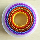 Форма для печенья 6 шт.партия, пластиковая круглая форма для кексов резаки инструменты для выпечки, форма для печенья, торта, мастики, круглая форма