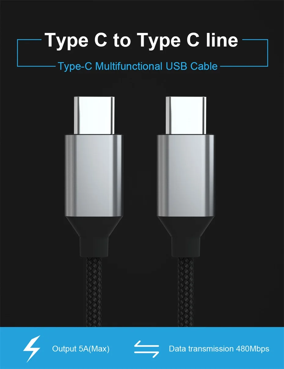 Кабель PD 5A 87W Quick Charge 4,0 QC 4,0 USB 3,1 gen1 кабель type C к USB C кабель для Macbook samsung S10 S9 Note 10 8 9