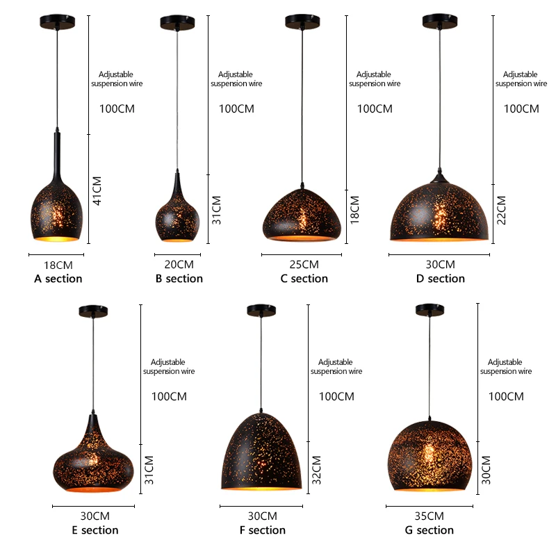 Pendant Led Rust Open Restaurant Bar Cafe Clothing Store Chandelier Retro Art Garden Kitchen Study Bedside Loft Light | Лампы и