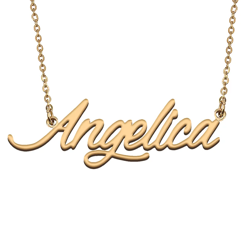 Angelica Custom Name Necklace Customized Pendant Choker Personalized Jewelry Gift for Women Girls Friend Christmas Present