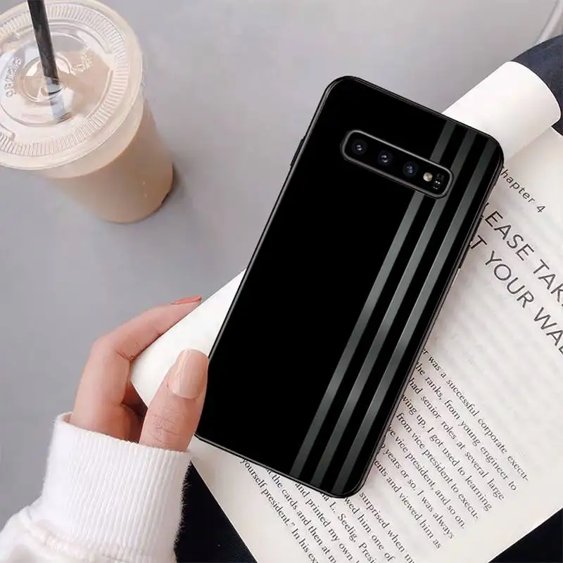 

Classic Three Bars Phone Case For Samsung S20 Ultra S10 S10e S8 S9 Plus S7 Edge Note 10 9 8 Black Soft TPU Cove Fundas