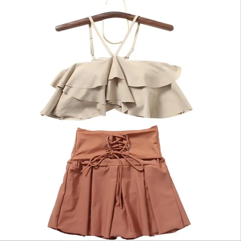 Женский купальник-бикини с эффектом пуш-ап комплект для плавания из двух