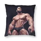 Пикантные ломоть из мультфильма и занятий в тренажерном зале тела художественная подушка крышка 40 х 40 Домашний декор печати гордость гей арт подушка для Гостиная