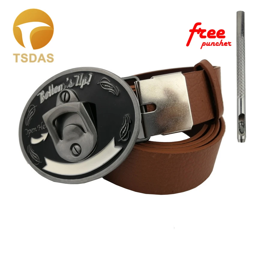 Модные брюки открывалка для бутылок с пряжкой классические мужские джинсы в