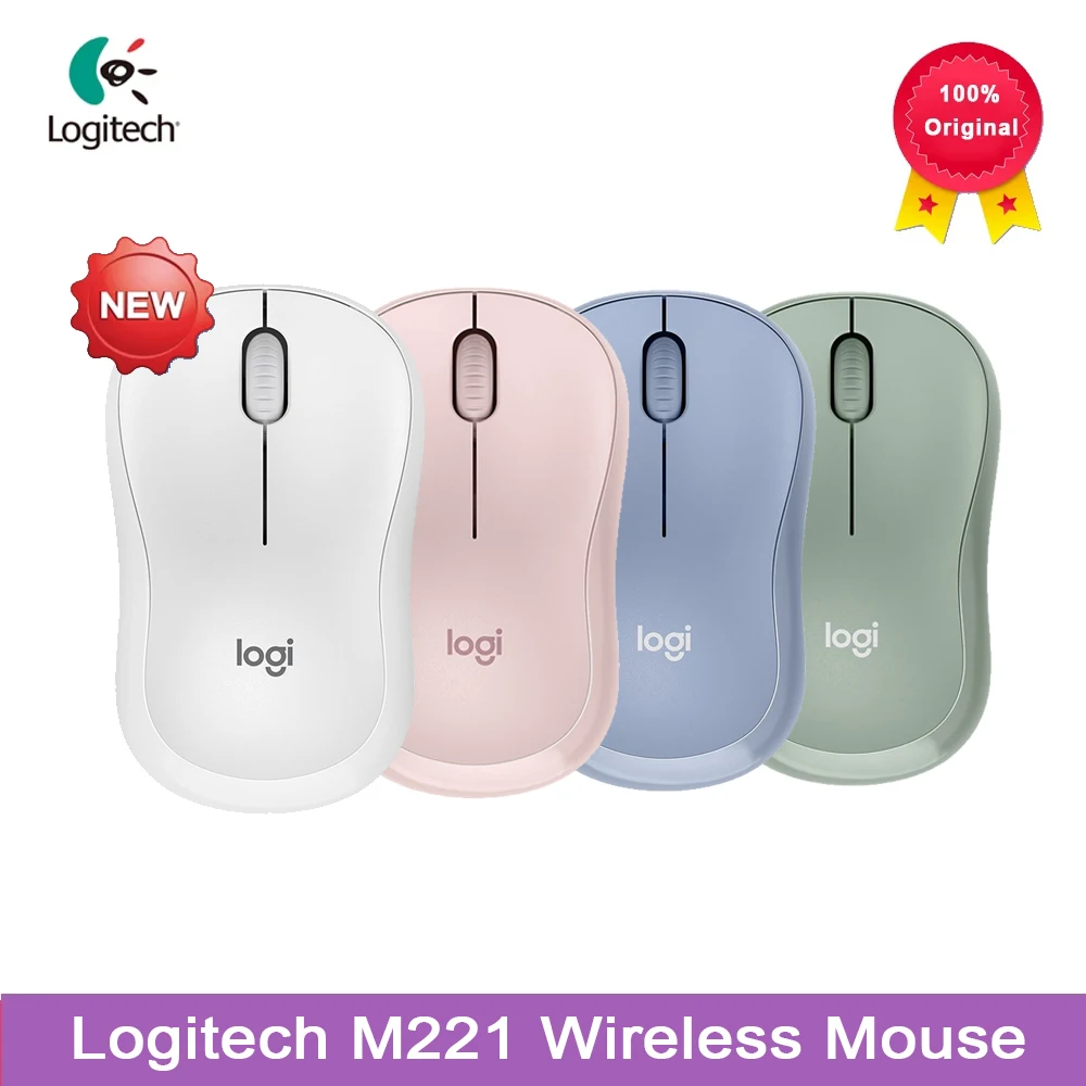 Bluetooth Мышь Logitech M221 Беспроводная Бесшумная мышь с 2 4 ГГц оптическая эргономичная