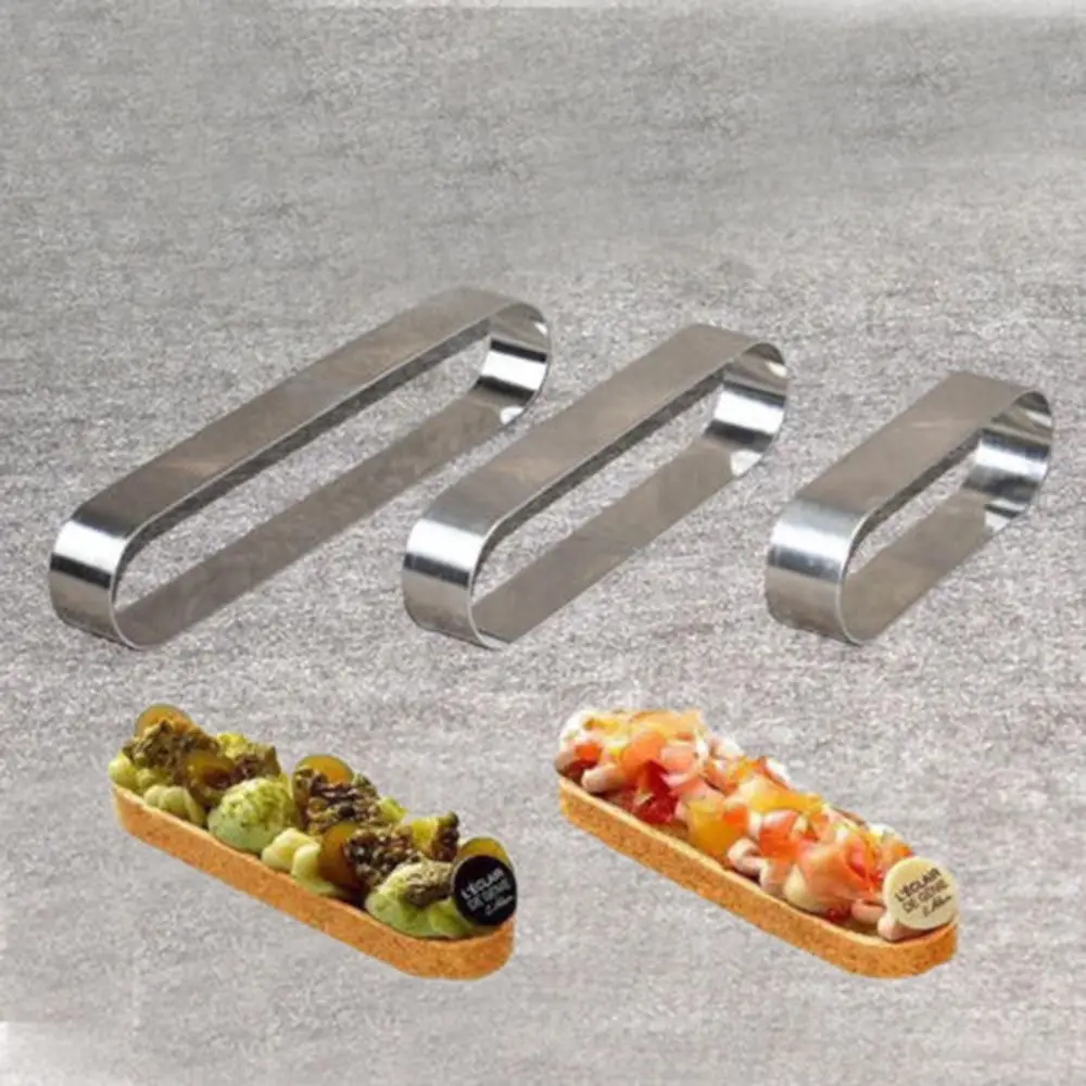 

Kitchen Metal Baking Tiramisu Stainless Steel Mousse Ring Cake Mold Long Oval