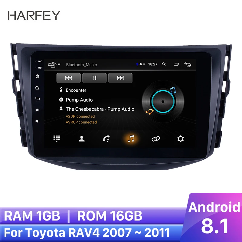 Harfey 8 дюймовый HD сенсорный экран Android 9 1 GPS навигация автомобильное радио для Toyota