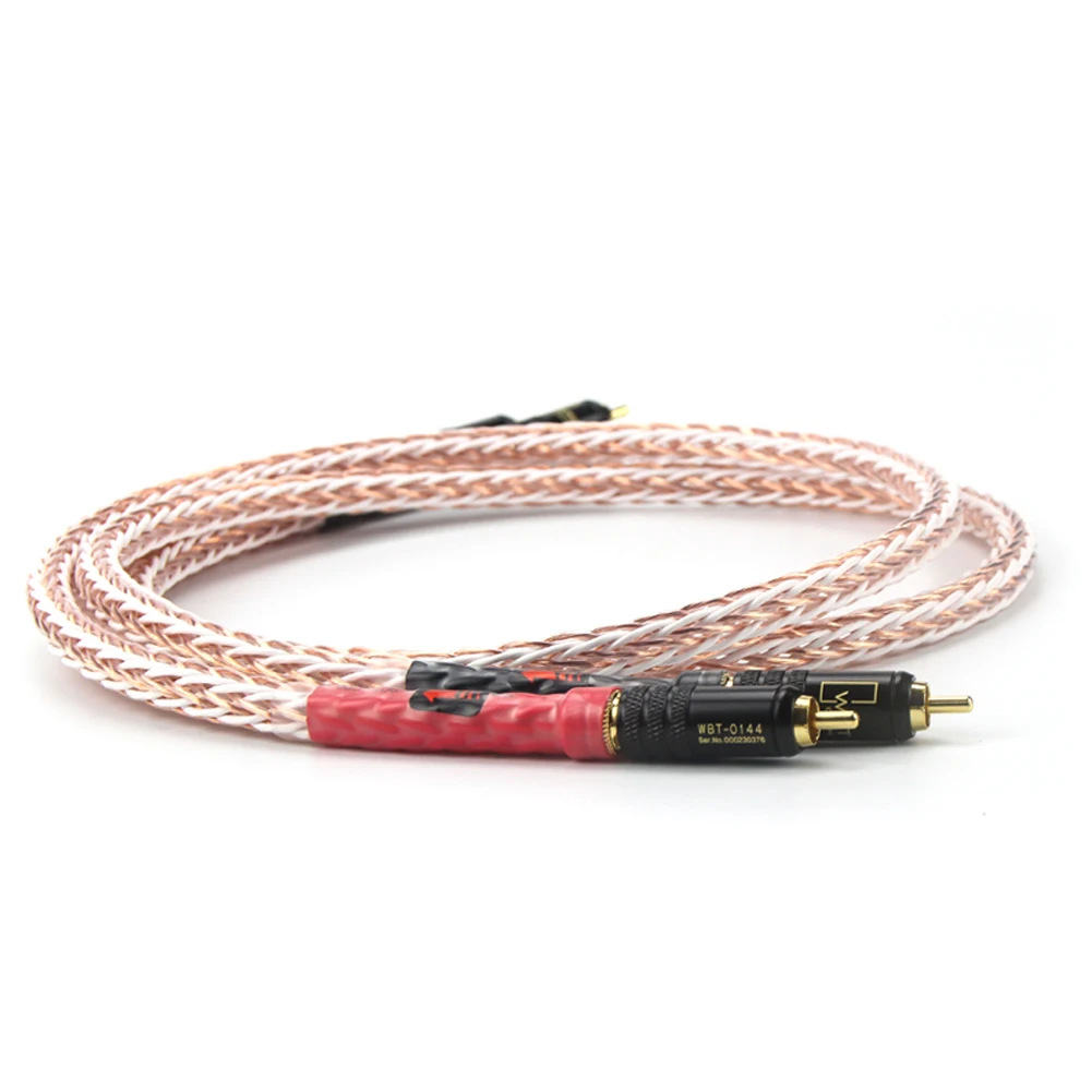 Haldane Pair HIFI Hi-End 16x16Cores Single Crystal Copper RCA Reference Interconnect Audio Cable with Gold Plated PLUG | Электроника