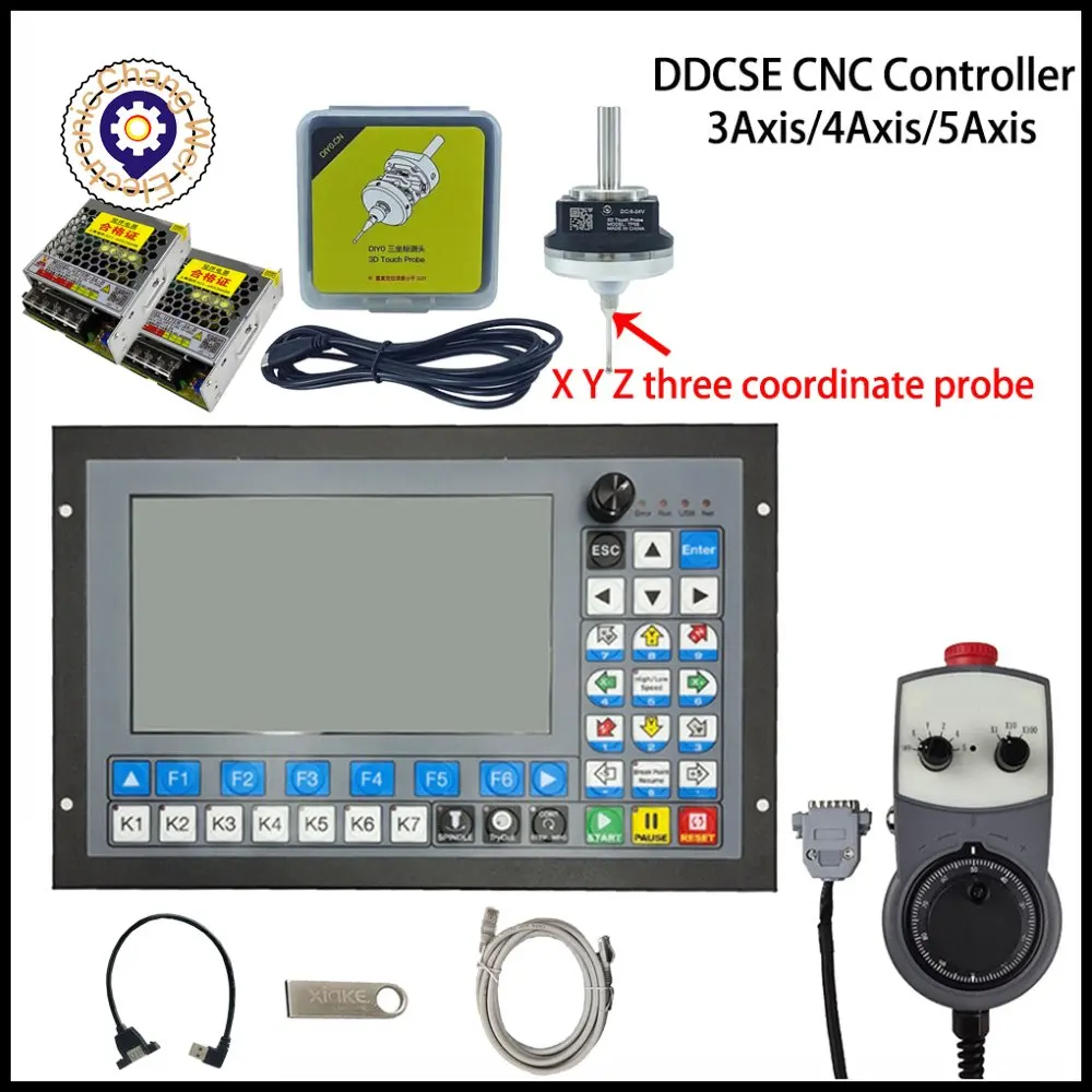 

Автономный контроллер с ЧПУ Φ, DDCSV3.1 DDCS-EXPERT Support 3/4/5 Axis 1MHz ATC G-Code Wifi + V5 anti-roll 3D probe edge