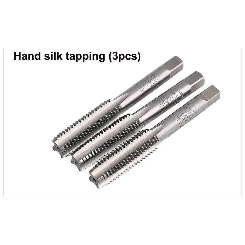 

Hand Tap Set Hand Screw Thread Taps SK S2 Alloy Steel Machine Screw Tap Drill Bit Hand Tapping Tools M2-M24 3pcs Sets
