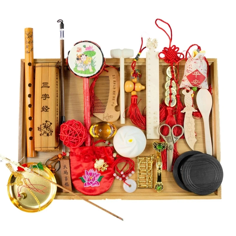 Suministros semanales para beb&eacute;s, rascador de estilo chino envejecido, nuevos accesorios, juguetes para beb&eacute;s masculinos y femeninos-1